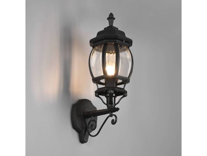 Trio Lighting Aussenwandleuchte Elvo, dimmbar, schwarz, Aluminium, Antik, Wandleuchte außen