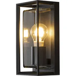 Konstsmide Wandleuchte Brindisi, schwarz, mit klarem Glas (7874-750)