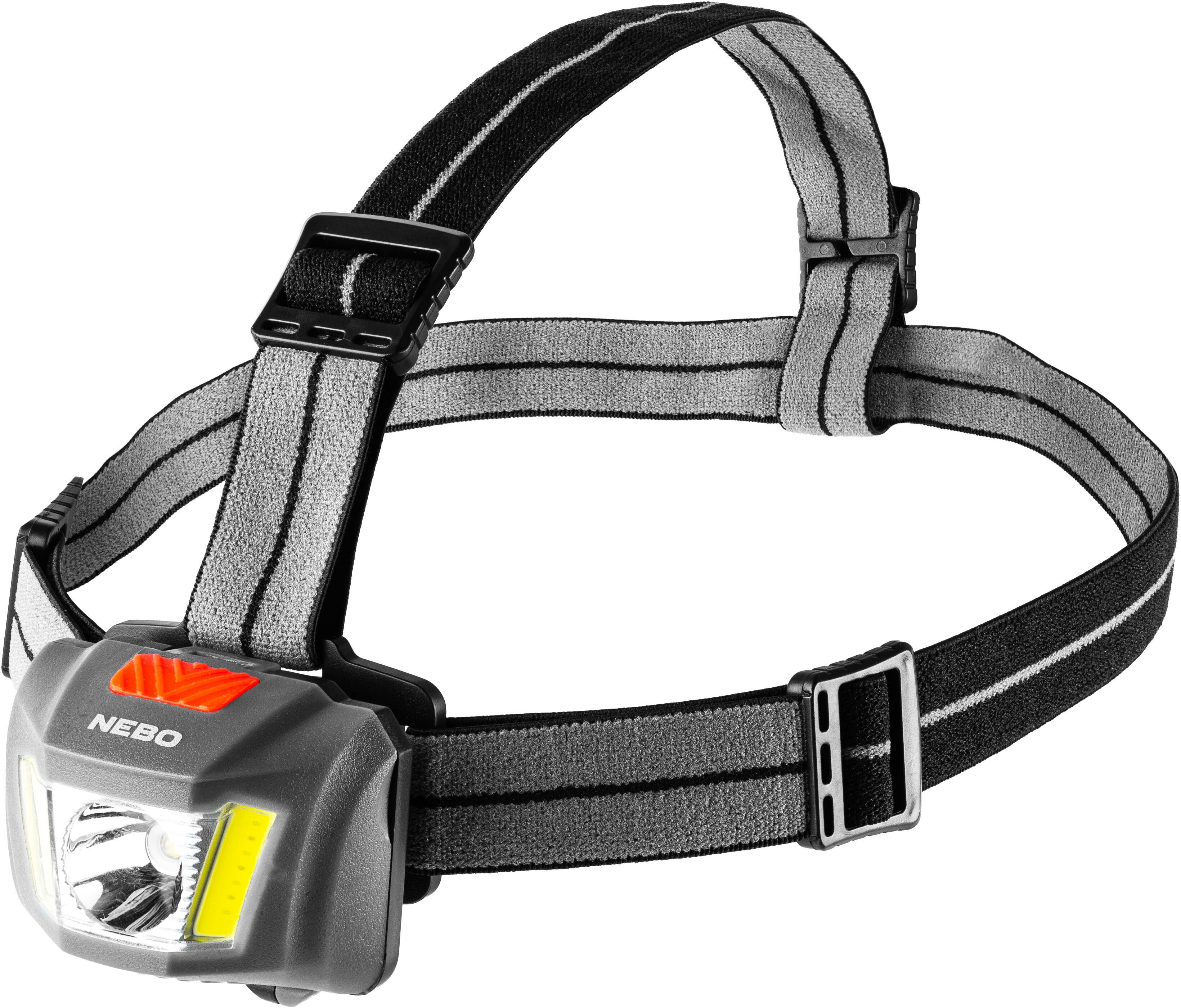 LED Stirnlampe NEBO "Nebo EINSTEIN DUO 400", grau, H:4,6cm L:3cm T:4,4cm, Kunststoff, Mobilleuchten, LED Stirnlampe