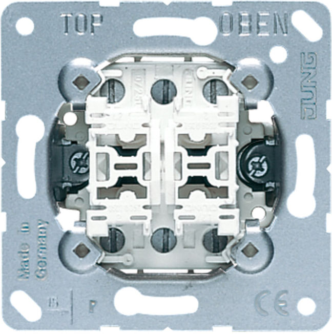 Jung Interrupteur double-poussoir Multi-Switch avec 2x2 contacts fermés 532-4 U (532-4U)