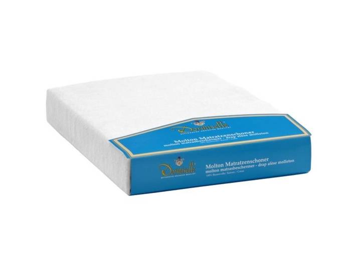 Molton Paula weiss Baumwolle/Polypropylen/Polyethylen 90 x 200 cm - Material: Oberseite: Baumwollflanell, Unterseite: wasserdichte