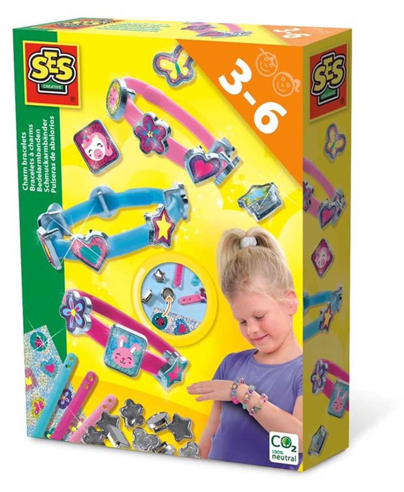 SES Creative 14636 Armbanden maken set voor kinderen, Meerdere kleuren