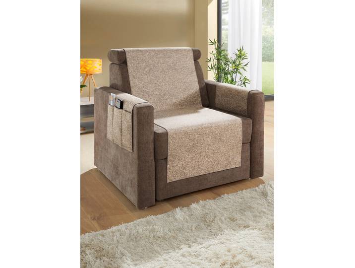 Wohnaccessoires mit gekettelten Abschlüssen in Melange-Optik, Natur, Größe 103 (Couchschoner, 100x200 cm)
