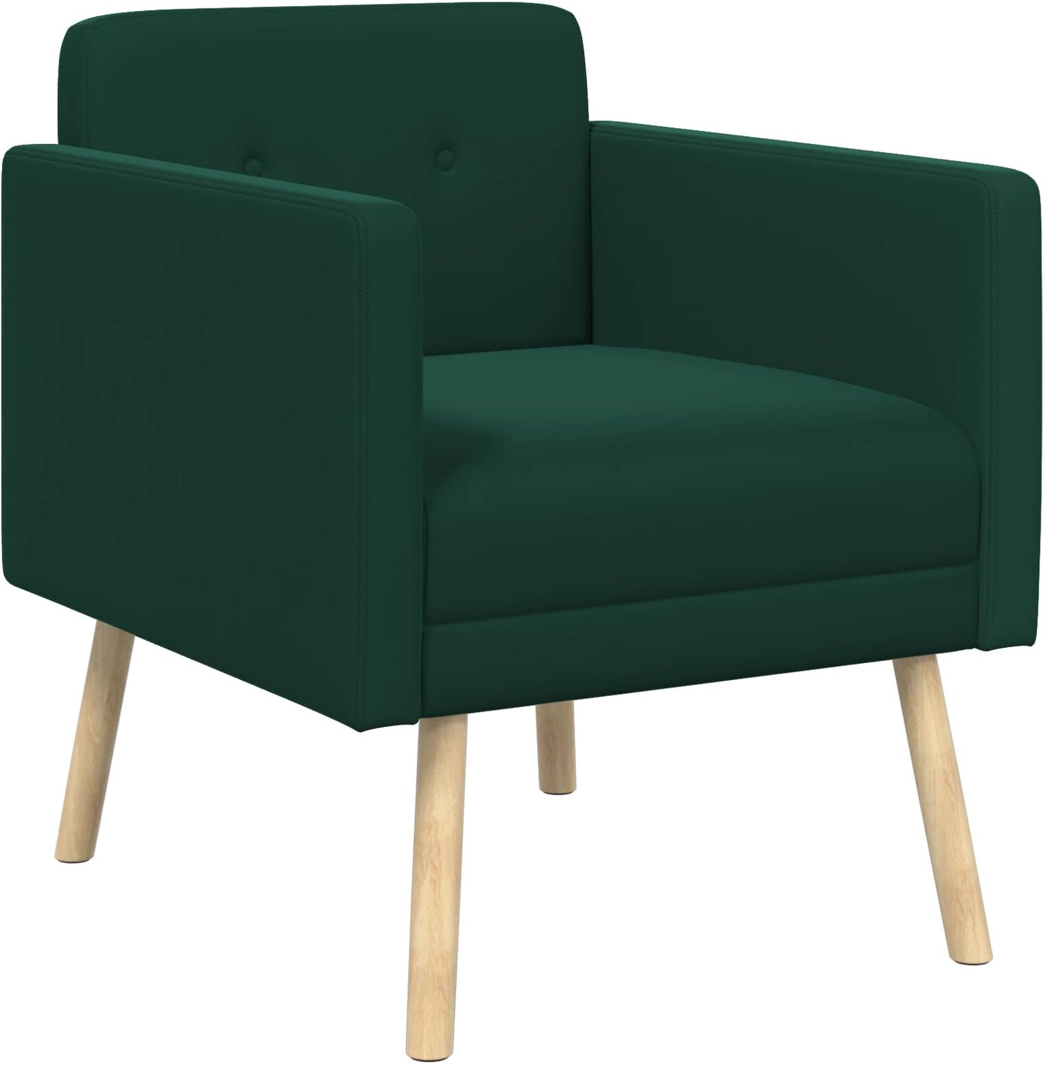 vidaXL Chaise d'appoint Vert foncé Velours