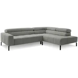 Sormani Ecksofa Pisa Cord Grau Stone