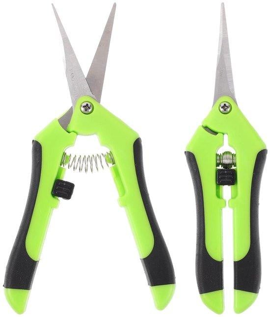 Unyqoos 2-delige multifunctionele tuin- en oogstscharen met roestvrijstalen messen van 5 cm en een totale lengte van 16,5 cm