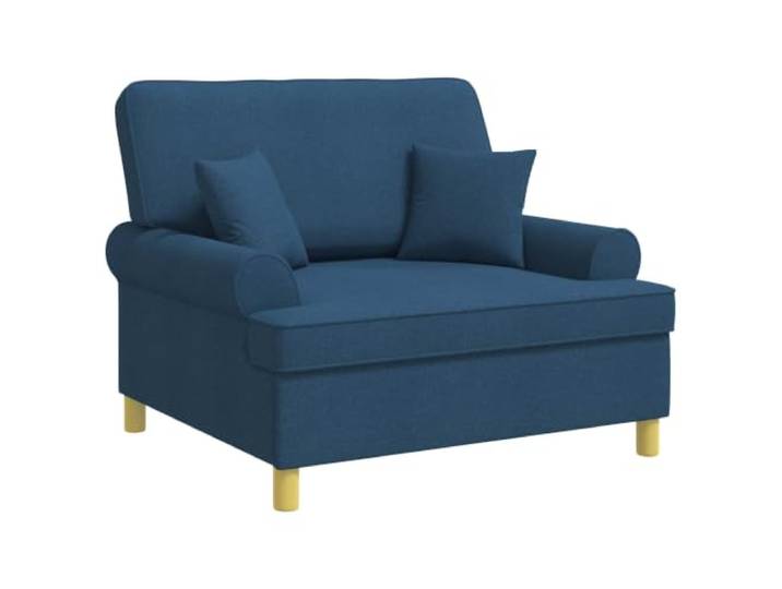vidaXL XXL-Sessel mit Kissen Blau Stoff Genieße eine bequeme und großzügige Sitzfläche. Der Stoff aus 100 % Polyester bietet hohen Sitzkomfort
