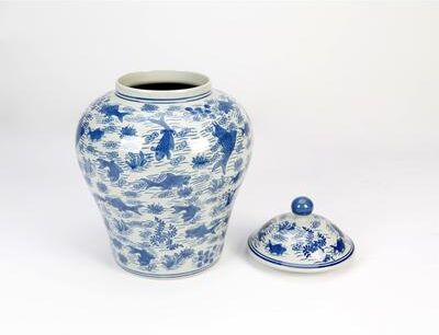 Orchard Creek Designs "Saguenay 14"" Porcelain Ginger Jar"