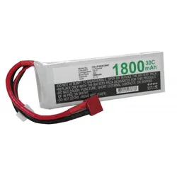 Akku für RC Fahrzeuge, RC Panzermodelle oder RC Boote, T-System AWG14 Anschluss, 11,1 V, 1,8 Ah