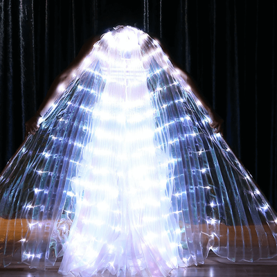 ForAllApparel Belly Dance LED ISIS Wings White L (150 175cm)