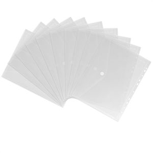EcoFile Dokumententasche 85361, A4, transparent, für 50 Blatt, abheftbar, 10 Stück