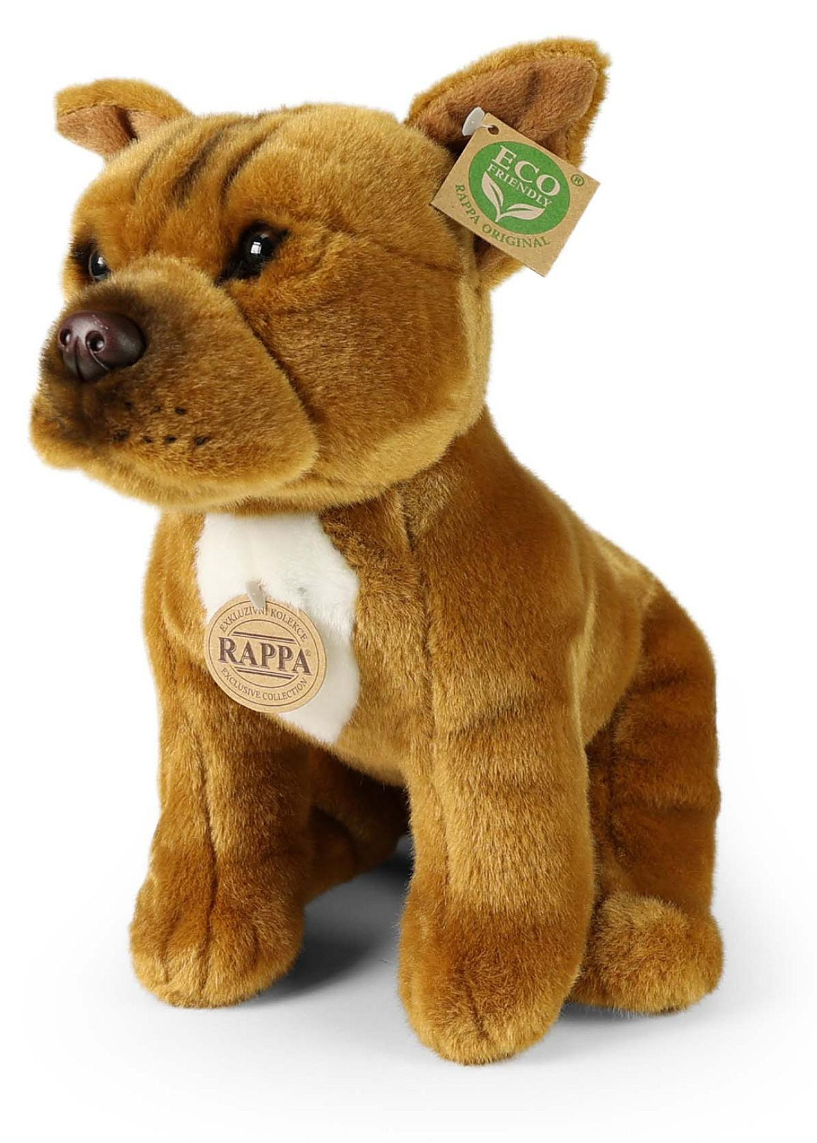 RAPPA Pluche Staffordshire Bull Terrier Bruin 30 cm Eco-friendly