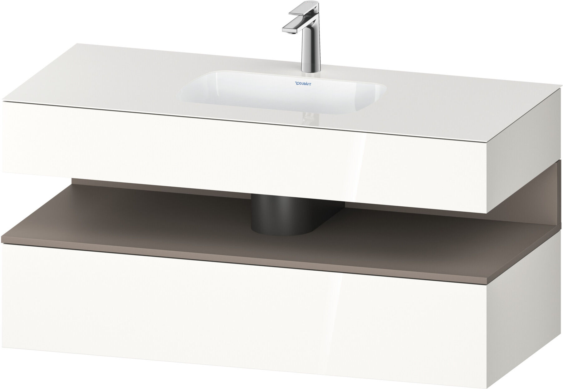 Duravit Einbauwaschtisch-Möbel-Set Qatego 120x55x60cm, ba m/we g, Kon-WTU, B (QA4787043220010)