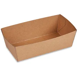 100x BIONATURE Snackschalen kraft braun mit Fettbarriere 16,5x9x6cm 1000ml