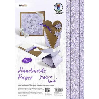 URSUS Spezialpapiere Handmade Paper Noblesse Viola, 23 x 33 cm, 8 Blatt