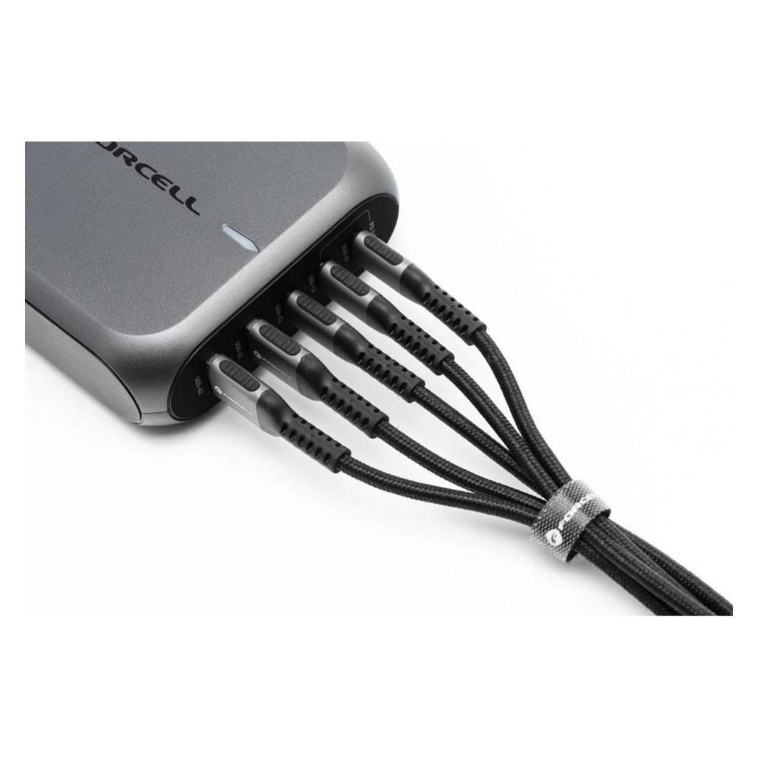 Forcell Cable F-ENERGY C257 cable USB A to Lightning 2,4A 12W Cafule 2 m czarny (2 m, 12 W) (5903396346354)