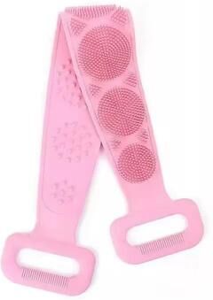 Uplift Picks FlexClean Silicone Back Scrubber Shower Belt With Exfoliating Massage Brush blue