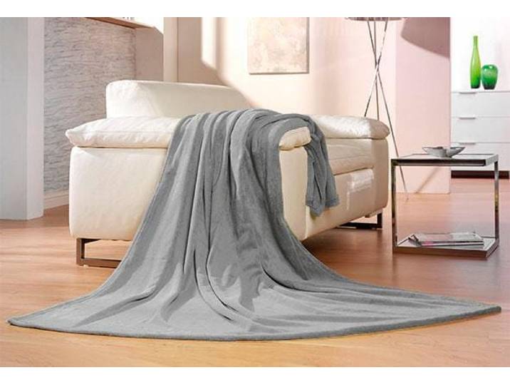 Wohndecke GÖZZE Memphis , grau, B:150cm L:200cm, Kunstfaser, Wohndecken, Wohndecke, in tollen Unifarben, Kuscheldecke