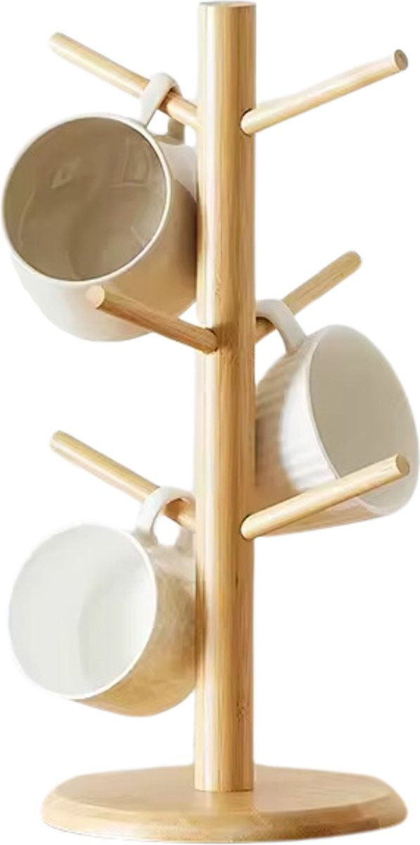 Arboledia Mokkenboom van bamboe - Kopjeshouder - Breedte: 35 cm, Diepte: 16 cm