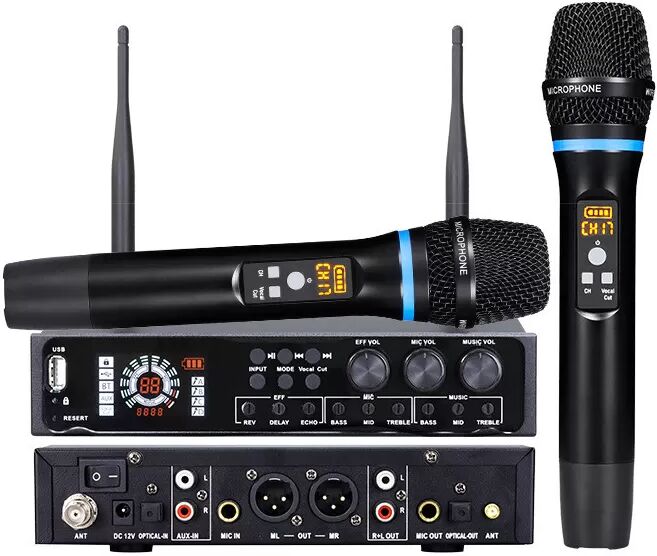 INF Système de microphone sans fil tout-en-un avec Bluetooth
