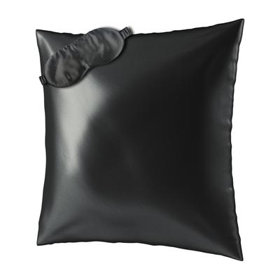 Dekokissen AILORIA "Seidenkissenbezug + Maske BEAUTY SLEEP SET (80x80)", schwarz (midnight schwarz), 1 Stk., Obermaterial: 100% Seide silk., Bettwäsche