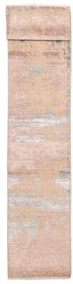 ECARPETGALLERY Hand-knotted Legacy Beige, Brown Silk, Wool Rug - 2'6 x 14'2