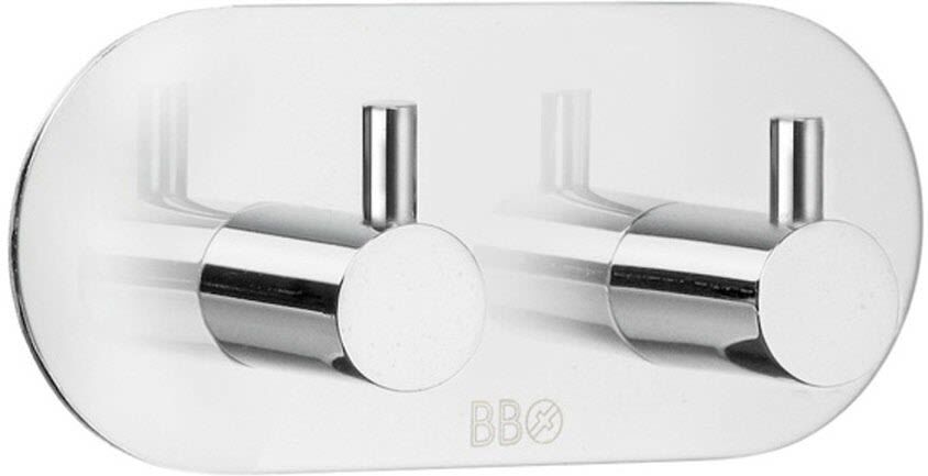 Smedbo Design Doppelhaken rund, selbstklebend, Accessoires, BK1102, edelstahl poliert