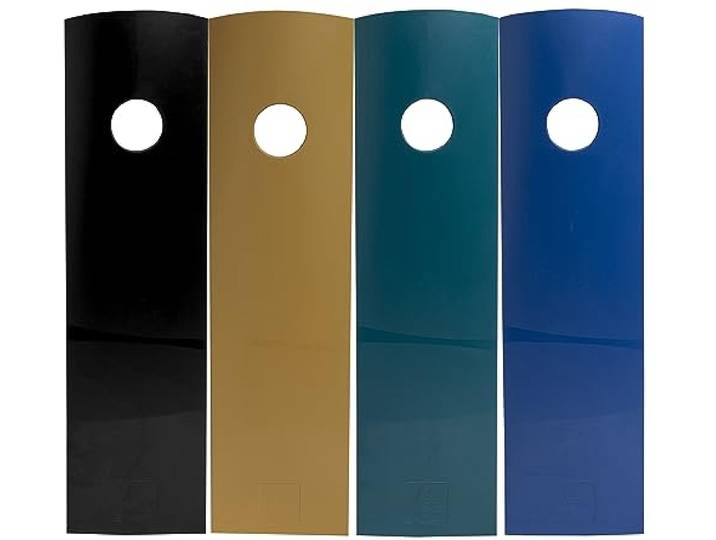 Exacompta - Réf. 182505SETD - Set de 4 classeurs à revues MAG-CUBE Néo Déco\, porte-revues\, catalogues\, magazines\, rangement pour documents format A4 et A4 maxi - largeur 27\,5 xm - 4 couleurs assorties