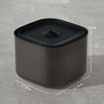 Inspired Finds 3L Ultra Quiet Cat Water Fountain With Multi Layer Filtration System black