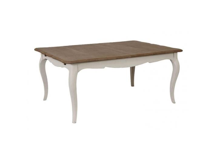 Table rectangulaire extensible en bois blanc