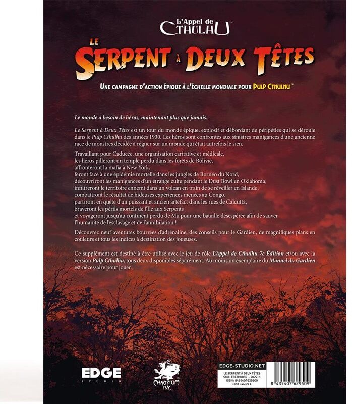 Edge L'Appel de Chtulhu - Le Serpent à Deux Têtes