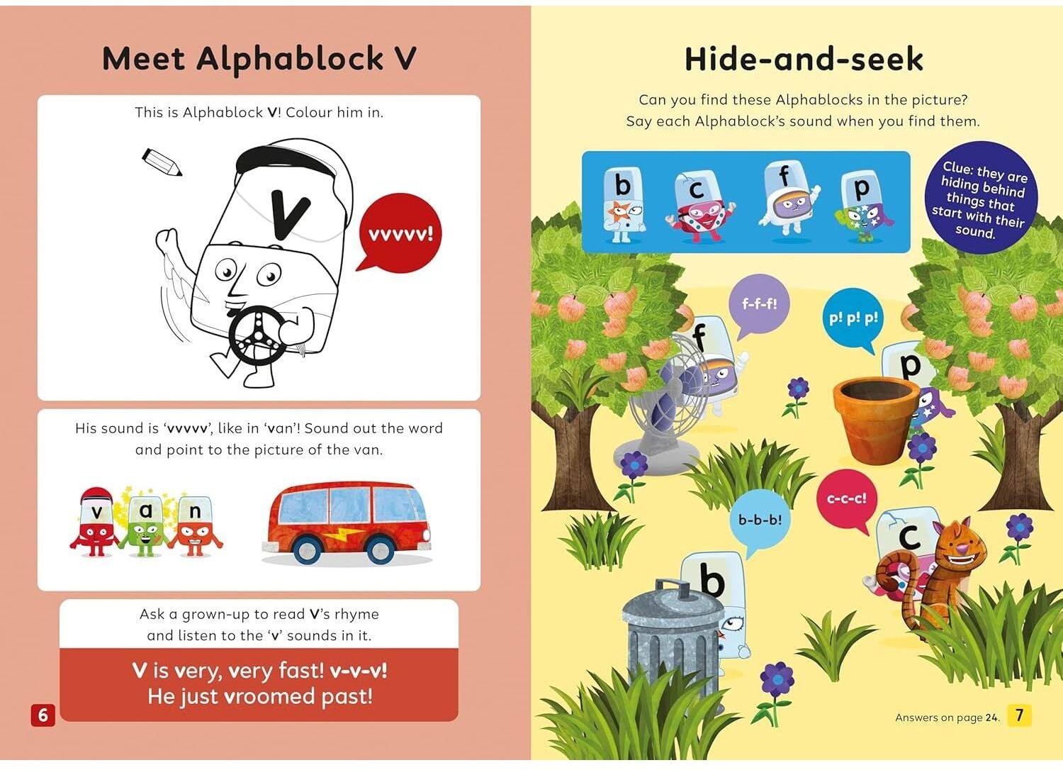 Sweet Cherry Publishing Numberblocks and Alphablocks: Orange Level Workbook Set - Early Learning Books For Kids - Activity Books (Pack of 6)