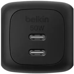 Belkin BoostCharge Pro 50 W 2x USB-C GaN Ladegerät, schwarz