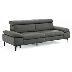 CASEDO Sofa Palma Leder Grau Grey