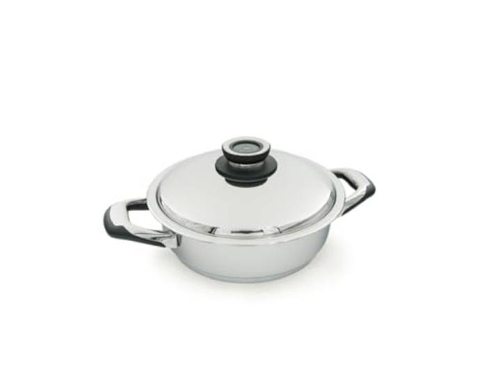 Ecovitam 2004-24 Schmorpfanne, Edelstahl 18/10 + Bakelit (Griff), verchromt, 24 cm
