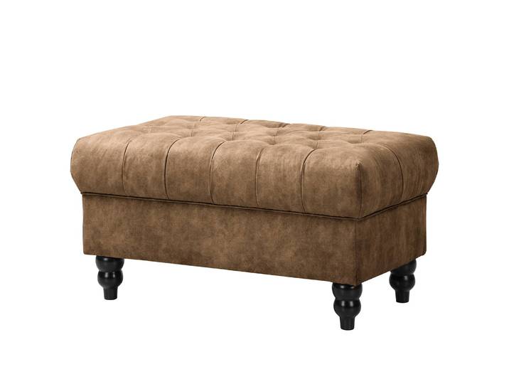 Polsterhocker Lovis 90 x 49 x 51cm Braun Microfaser Rica: Braun