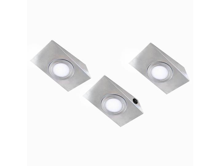 Evotec 3er LED-Unterbauleuchte Keili, 2-Stufen-Schalter Keili, alu / grau / zink, für Küche, Aluminium, Modern
