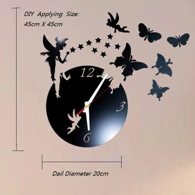 Inspired Living Nordic Silent 12 Inch Modern Wall Clock Non Ticking Battery Powered Home Decor diy 45x45cm