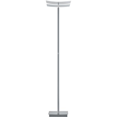 LED Stehlampe "ANDY", silber (nickelfarben matt, chromfarben abgesetzt), 2, H: 185cm, 1 Stk., ohne Lesearm, HELL HÖLLISCH GUTES LICHT, Leuchten, Tastdimmer, CCT, LED Stehlampe