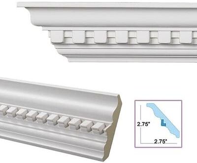 uDecor Dentil 3.9-inch Crown Molding (8 pieces)