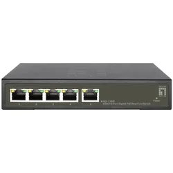 LevelOne Hilbert 5-Port Gigabit PoE Smart Lite Switch, 802.3at/af PoE, 4 PoE Ausgänge, 60W PoE-Leistungsbudget