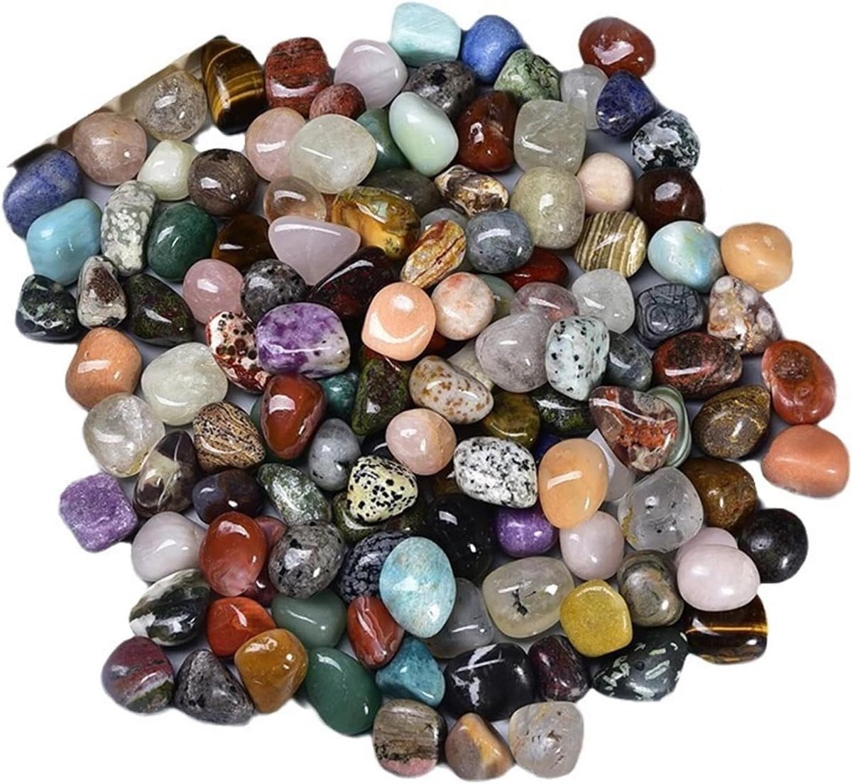 Mix van kleurrijke natuurlijke edelstenen voor decoratief gebruik - 1000g