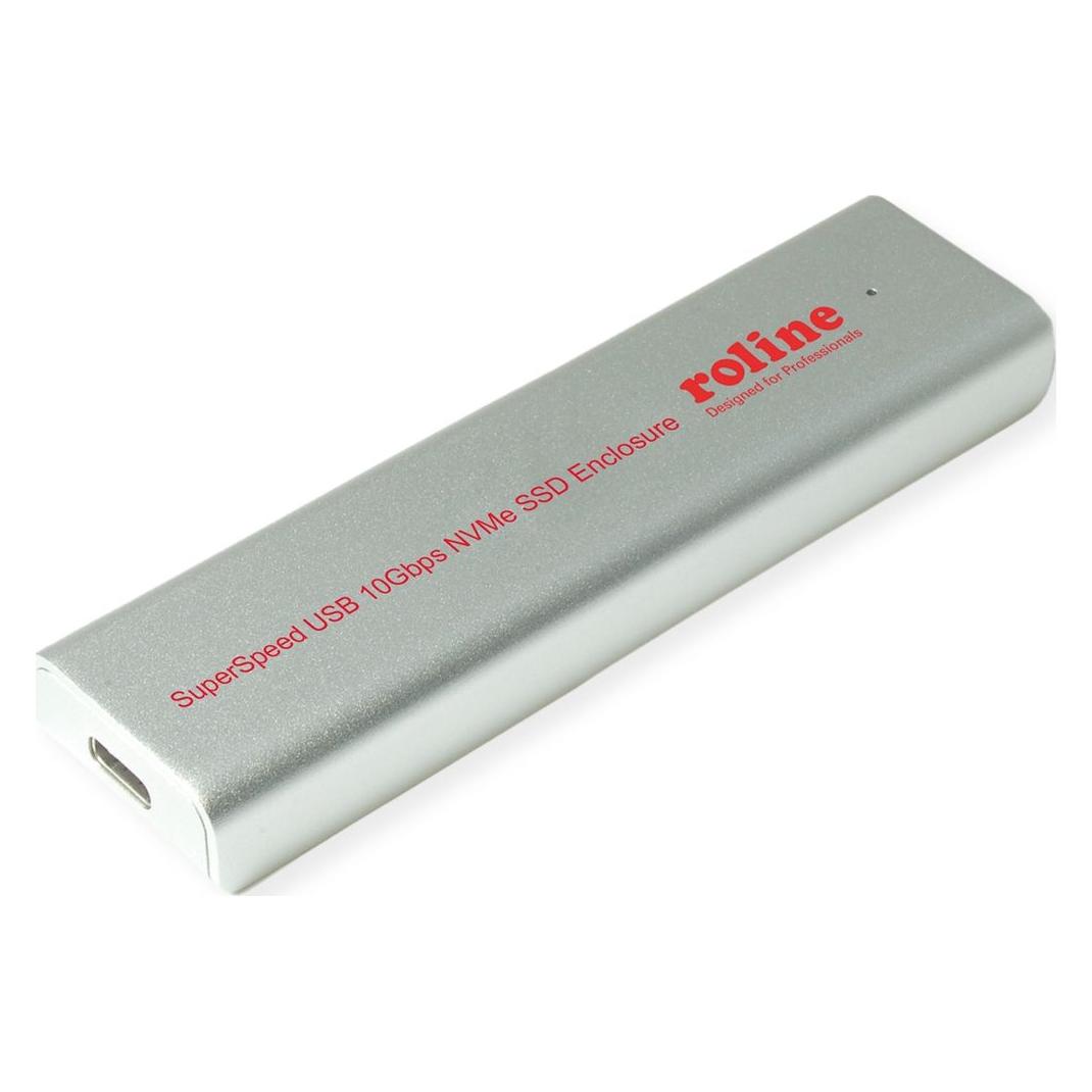 Roline Externes USB3.2G2 Typ C-Gehäuse fuer M.2 NVME SSD (M.2 2242, M.2 2260, M.2 2280) (16.01.4148)