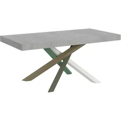Itamoby Ausziehbarer Tisch 200/304x90 cm Volantis Beton mehrfarbige Beine 4/A