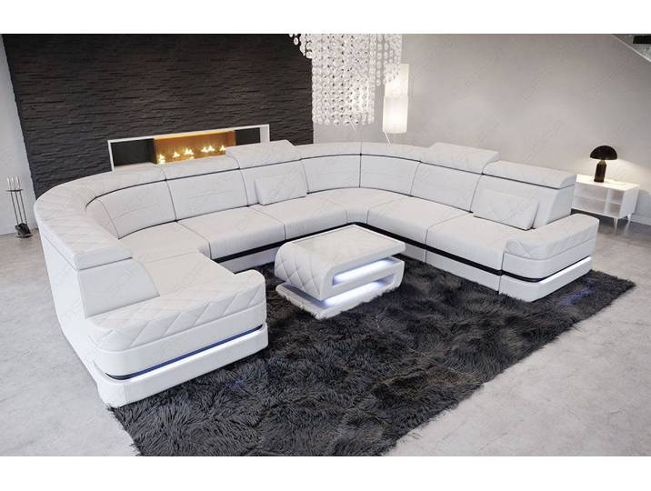Leder Couch Positano U-Form
