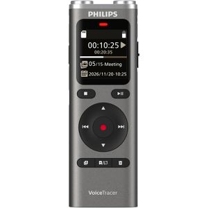 Philips VoiceTracer DVT2075 Diktiergerät, 8 GB intern, mit microSD-Slot, USB und Sprachaktivierung
