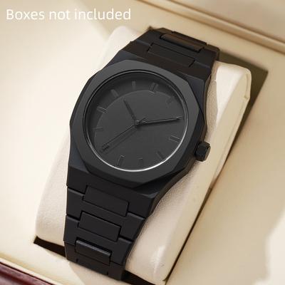 Friendly Fresh Finds Modern All Black Digital Men's Sports Watch Stylish Quartz With Arabic Numerals c