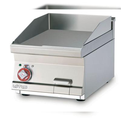 Redcook Elektrische glatte verchromte Arbeitsplatte. Platte 39,5x45 cm. Maße cm 40x60 h28. Modell FTLT-64ETSS
