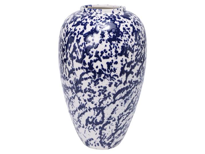 Vase Kalamos Keramik Blau Weiss Decofinder