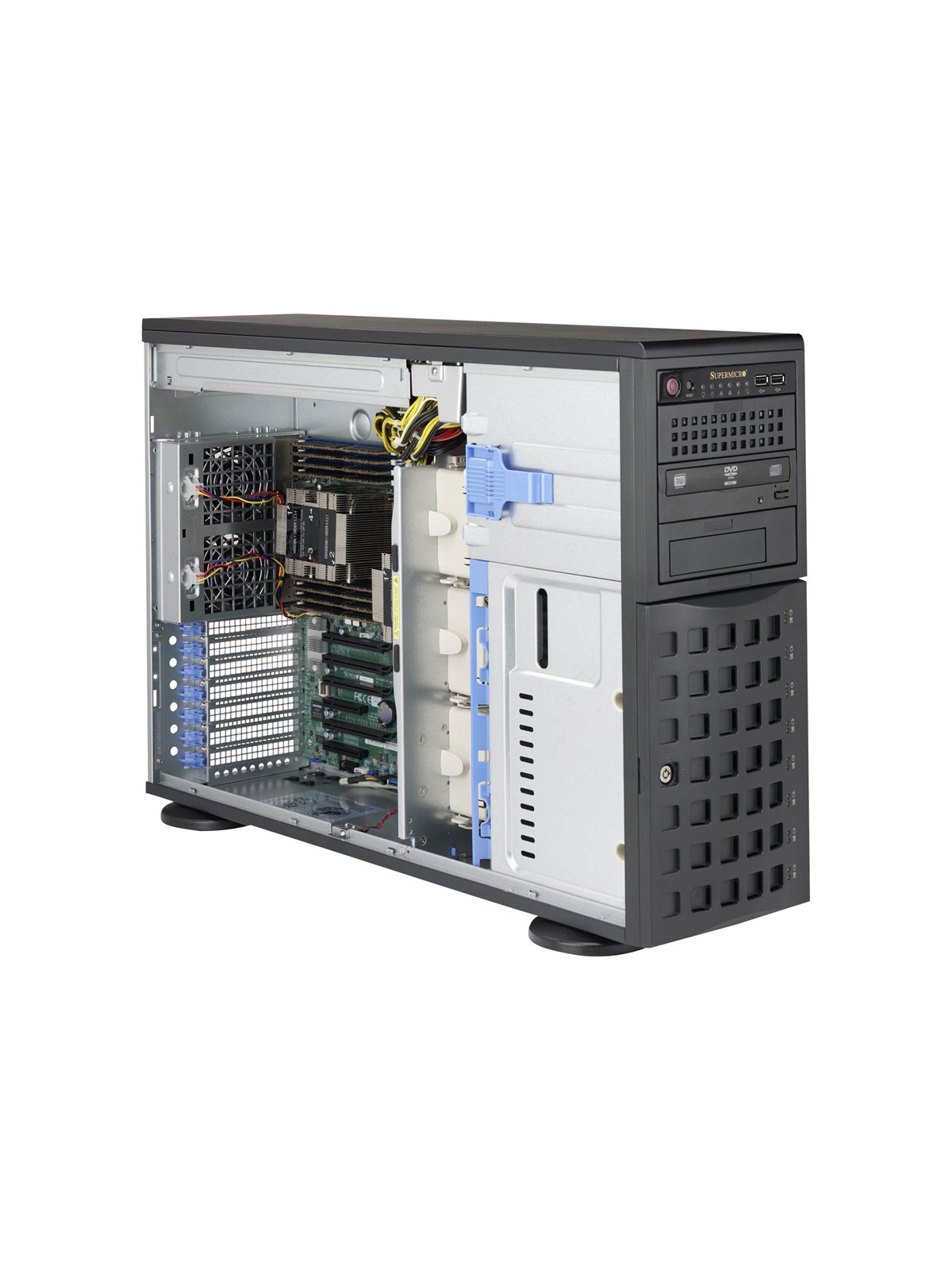 Supermicro SC745 BAC-R1K23B-SQ - Gehäuse - Tower - Schwarz